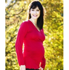 Venus Maternity Ruched V-Neck T Shirt