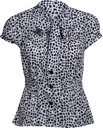 Venus pussybow blouse with heart detail