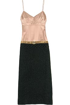 Vera Wang Crochet and silk dress