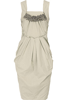 Vera Wang Embellished pinafore dress