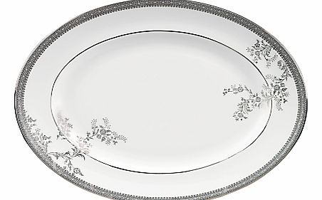 Vera Wang for Wedgwood Lace Platinum Oval Dish,