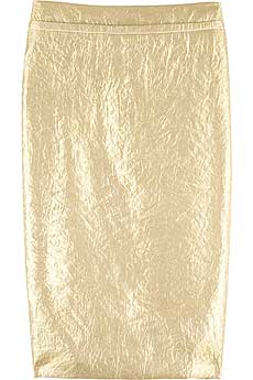 Lame pencil skirt