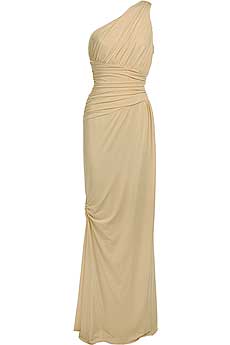 One-Shoulder Draped Gown