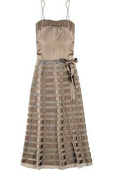 Vera Wang Lavender Sequin Belt Dress