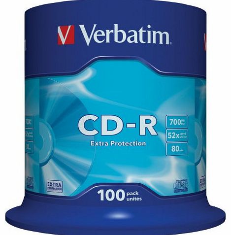 Verbatim 43411 Extra Protection 48/52x 100pk
