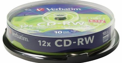 Verbatim 43480 12x CD-RW 10 Pack Spindle