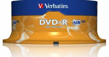 Verbatim 43522 16x DVD-R - Spindle 25 Pack