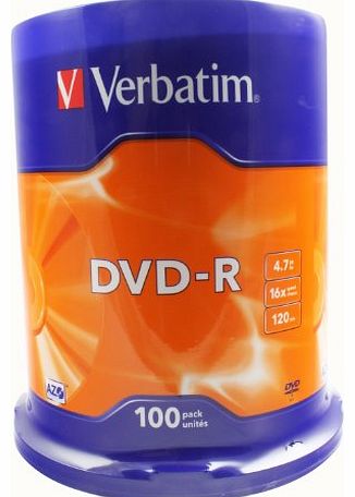 Verbatim 43549 16x DVD-R - Spindle 100 Pack