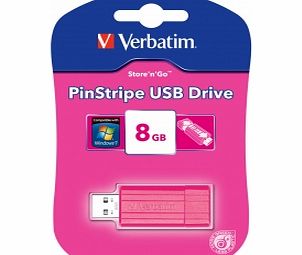 Verbatim 47397 8GB PinStripe USB 20 Flash Drive