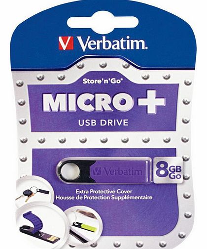 8 GB Micro + Drive USB Flash Drive - purple