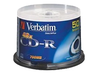 Verbatim CD-R Printable Media 48x 80Min 700MB 50 pack spind