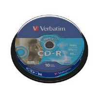 Verbatim CD-R80 52x Lightscribe 10 Pack Spindle