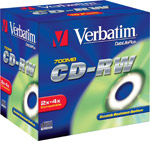 Verbatim CD-RW 1-4x 10-Pack ( VB CDRW 10pk JC 4x )