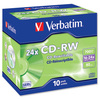 verbatim CD-RW Rewritable Disk Cased 16x-24x