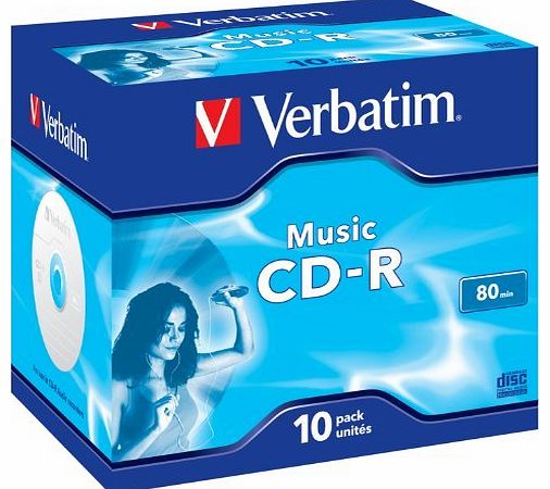 Verbatim CDR 80 Audio 10 Pack J/Case (16x)