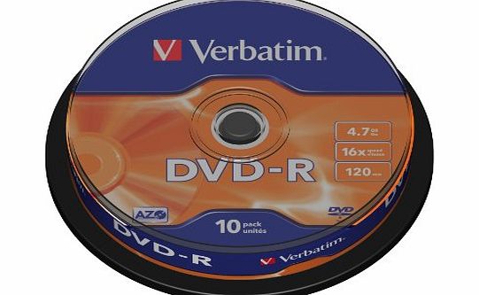 Verbatim DVD 10 Cake Packs ( VB DVD-R 10pk CB )