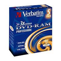 Verbatim DVD-RAM 4.7GB 3x 9.4GB Type 4 Case 5