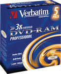 Verbatim DVD-RAM 9.4GB 5-Pack ( VB DVD-RAM 5Pk 9.4G )