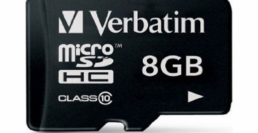Verbatim Memory Card - Micro SDHC - 8GB - Class 10