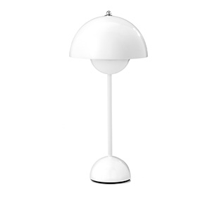 White FlowerPot Table Lamp