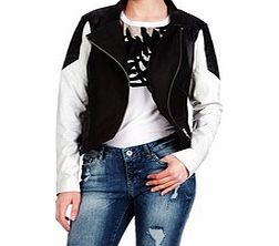VERO MODA Canes black and white leather jacket