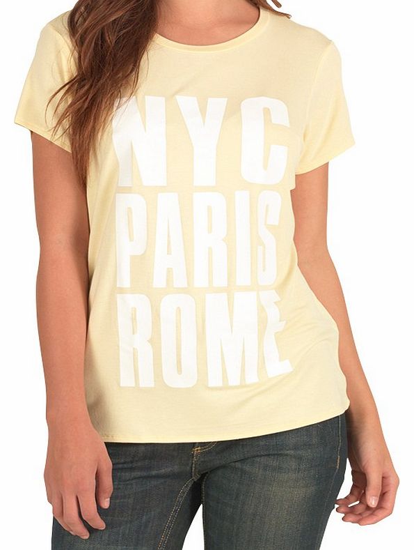 Vero Moda Womens NYC T-Shirt Tender Yellow