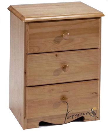 Verona Designs 3 Drawer Bedside Cabinet
