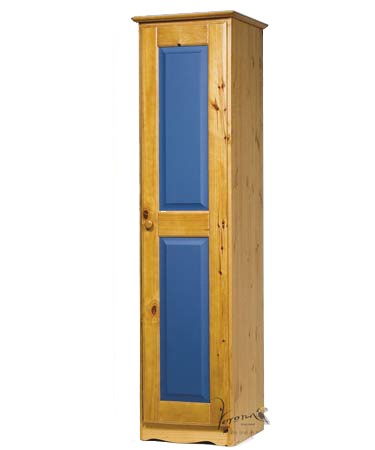 Blue 1 Door Narrow Wardrobe