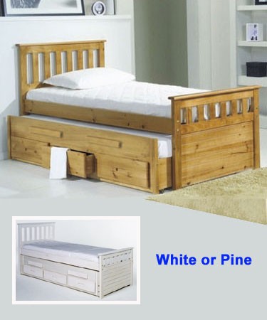 Captains Bed with Guest Bed & Drawers