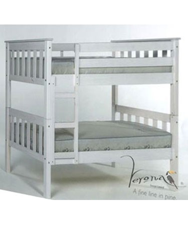 Verona Designs Junior 3ft Barcelona Shorty Whitewash Bunk Bed