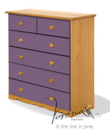 Verona Designs Lilac 4   2 Chest Of Drawers