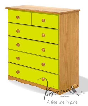 Lime 4 + 2 Chest Of Drawers