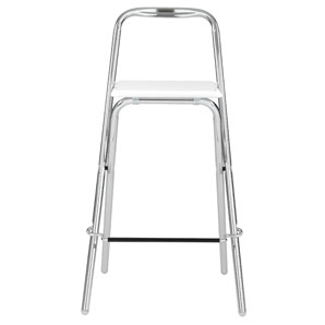 Verona Folding Bar Chair, White