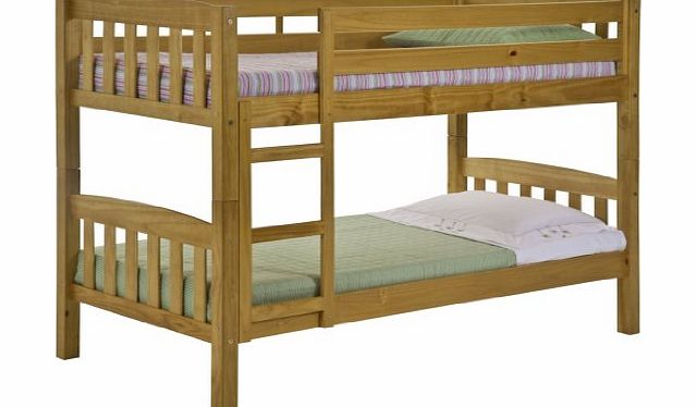 Pine Bunk Bed, Kids America Single 3ft SHORT, Great Childrens First Bunk Bed