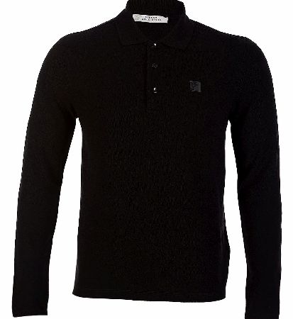 Versace Bianco Rubberized Logo Long Sleeve Top