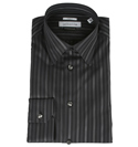 Versace Black and Grey Stripe Long Sleeve Shirt