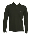 Versace Black Long Sleeve Pique Polo Shirt