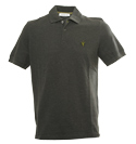 Versace Dark Grey Pique Polo Shirt