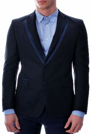 Versace Floral Embroidered Suit Jacket