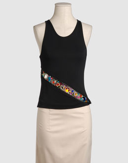 VERSACE JEANS COUTURE TOP WEAR Sleeveless t-shirts WOMEN on YOOX.COM