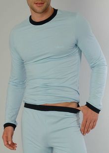 Key Collection round neck long sleeve t-shirt