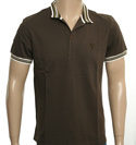 Versace Khaki Pique Polo Shirt