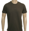 Versace Khaki T-Shirt with Printed Logo