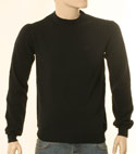 Versace Mens Black Round Neck Lightweight Extra Fine Wool Sweater