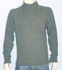 Mens Grey 1/4 Angle Zip Knitted Sweater