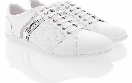 Versace Metallic Grey Stripe Trainer