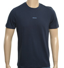 Versace Navy T-Shirt with Printed Logo