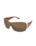 Versace Signature Temple Shield Sunglasses