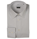 Versace White and Light Grey Stripe Long Sleeve Shirt