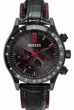 Versus Versace Mens Black Chronograph Watch